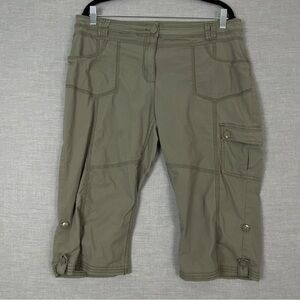 Reitmans Olive Green Cargo Shorts Sz 15 Adjustable Length
